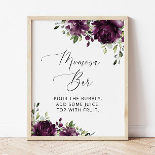 Lila Blumen, Pflaumen, Blume Boho, Momosa Bar Poster