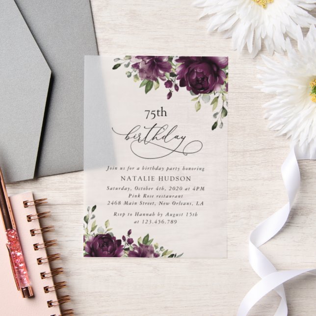 Lila Blumen, Pflaumenblüten, Boho, Geburtstag (Hochzeit)