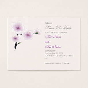 Lila Blumen Save the Date MiniCard