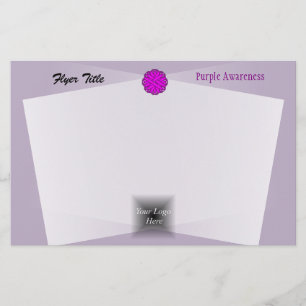 Lila-Blumen-Schleife von Kenneth Yoncich Flyer