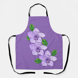 Lila Blumen Schürze