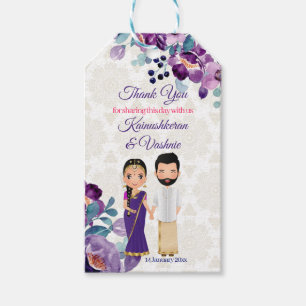 Lila Blumen Tamil Telugu Hochzeit Geschenkanhänger