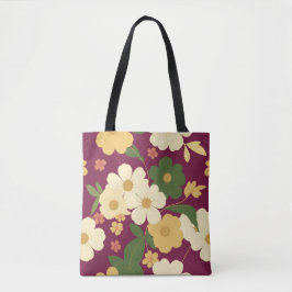 Lila Blumen-Tasche