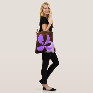 Lila Blumen-Tasche – Kühnes modernes Blumendesign