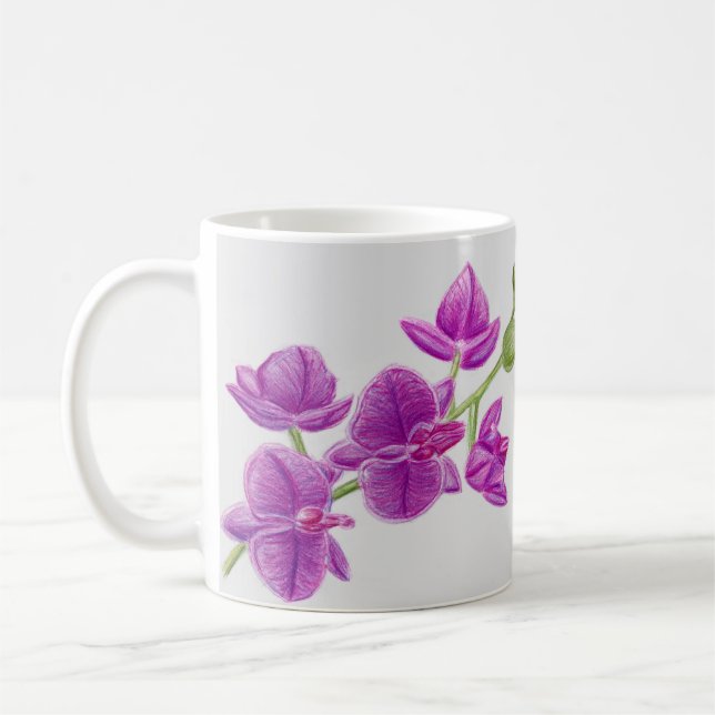 Lila Blumen-Tasse Christinas Kaffeetasse (Links)