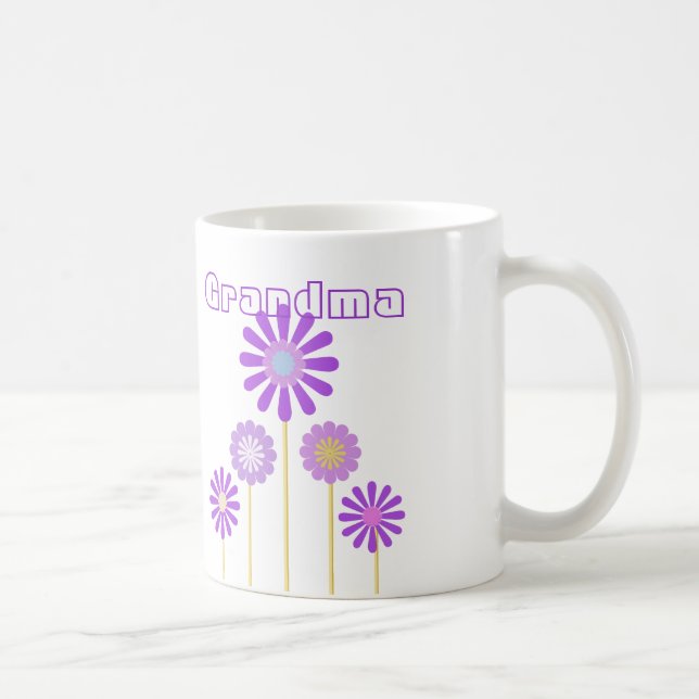 Lila Blumen-Tasse für Großmutter Kaffeetasse (Rechts)