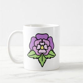 Lila-Blumen-Tasse Kaffeetasse