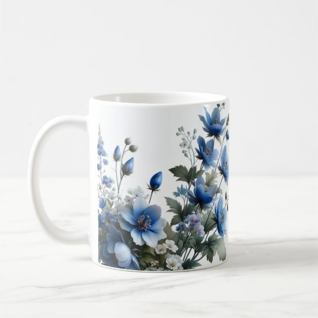 Lila Blumen Tee Tasse Tasse (Links)