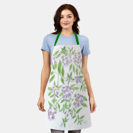 Lila Blumen Überdrucke Schürze