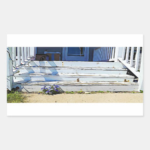 Lila Blumen Vintage Treppen Sticker