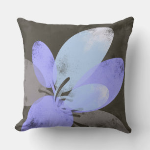 Lila Blumen-Wurfkissen – Moderne Minimalblume Kissen