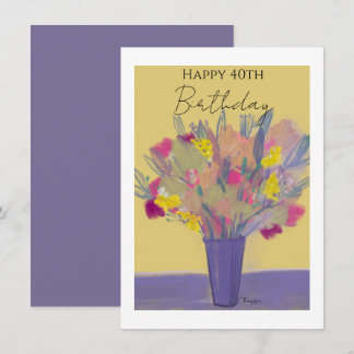 Lila BlumenBouquet, individuelles Jahr Geburtstag
