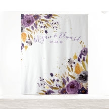 Lila Blumendecke Empfang Dekoration