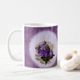 Lila Blumendesign Klassische Tasse Elegant