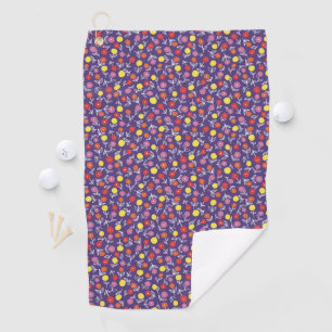 Lila Blumenditsy Golfhandtuch