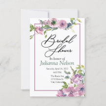 Lila Blumeneinladung