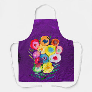 Lila blumenfarbene Blume Schürze
