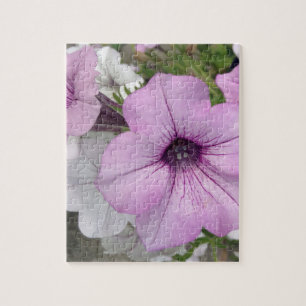 Lila Blumenfotografie Puzzle