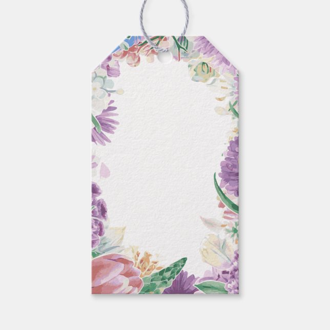 Lila Blumenfrühlingsschmuck oder Geschenkkarten fü Geschenkanhänger (Vorderseite)