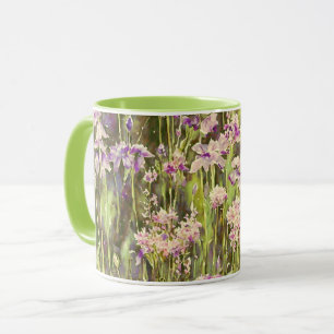 Lila Blumengarten Blumenstrauß Tasse Cup