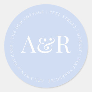 Lila Blumengarten Einladung zur Hochzeit, Runder Aufkleber