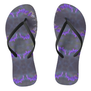 Lila Blumengarten Flip Flops