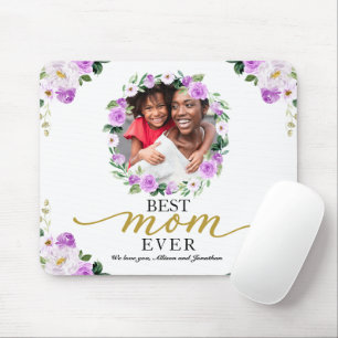 Lila Blumengewinde Beste Mutter Aller Zeiten Mutte Mousepad