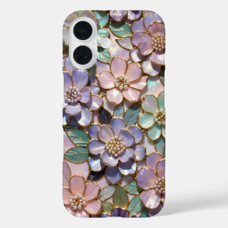 Lila Blumenglas-Telefonhülle Süß iPhone 16 Hülle