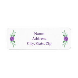 Lila Blumengrün-Foliage-Adressetiketten