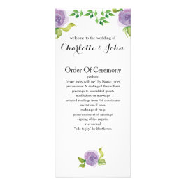 lila Blumenhochzeiten Werbekarte