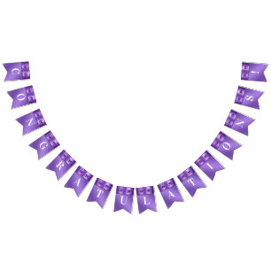 Lila Blumenjagdflagge Wimpelkette