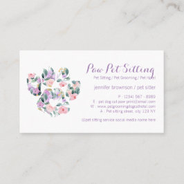 Lila Blumenkatze Visitenkarte