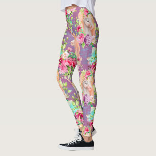 Lila Blumenkohlensorgen Leggings