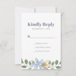 Lila Blumenkorb RSVP Karte