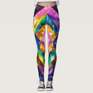 "Lila Blumenkreuz Leggings: Zeitlose Elega Leggings