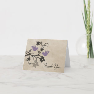 Lila Blumenläden Dankeschön Karte