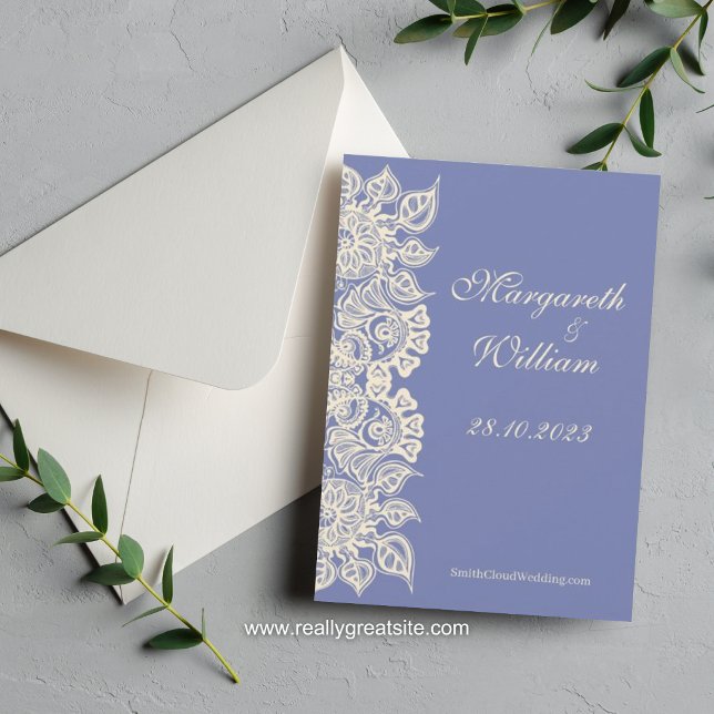 Lila Blumenlatte Save the Date (Von Creator hochgeladen)