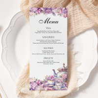 Lila Blumenlavender Nachmittag Tee Party