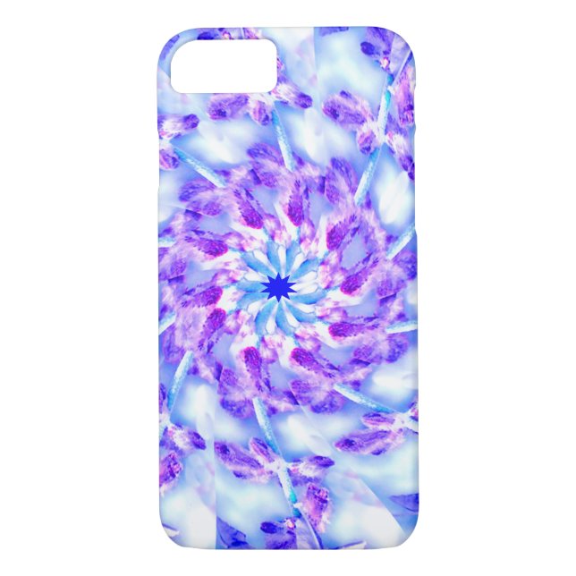 Lila BlumenMandala iPhone 8/7 Fall Case-Mate iPhone Hülle (Rückseite)