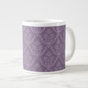 Lila Blumenmotive Jumbo-Tasse