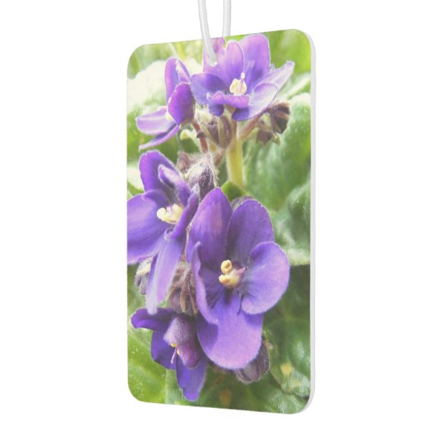 Lila Blumenmuster  Autolufterfrischer (Links)