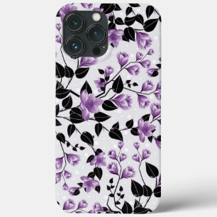 Lila Blumenmuster Case-Mate iPhone Hülle