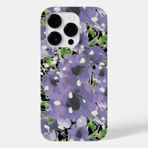 Lila Blumenmuster Case-Mate iPhone 14 Pro Hülle