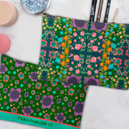 Lila Blumenmuster Einzigartiges Zubehör Zubehörtasche