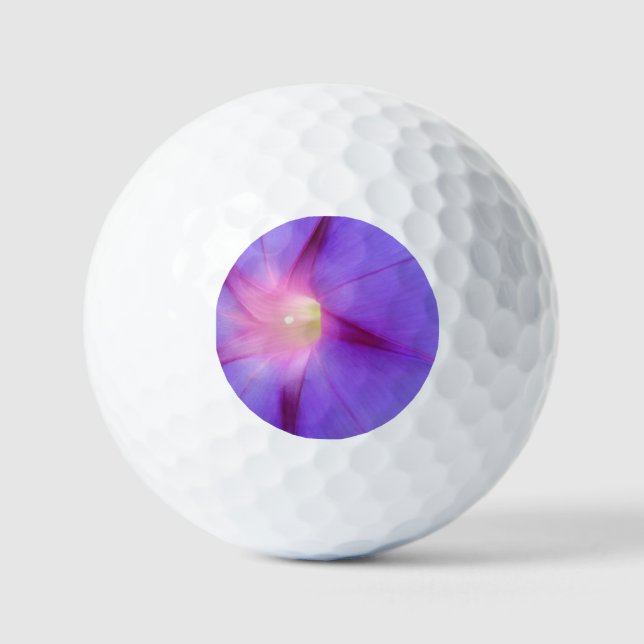 Lila Blumenmuster  Golfball (Vorderseite)