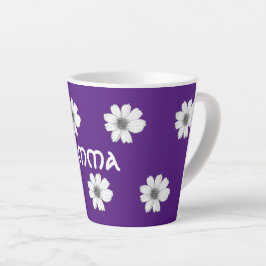 Lila Blumenmuster Milchtasse