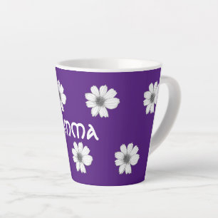 Lila Blumenmuster Milchtasse