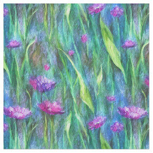 Lila Blumenmuster Stoff