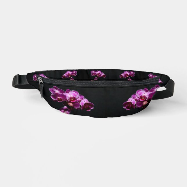Lila Blumenorchid Naturblüten Fanny Pack Bauchtasche (Vorderseite)
