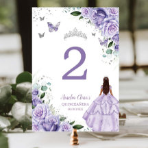 Lila BlumenPrinzessin Silver Quinceñera XV 16